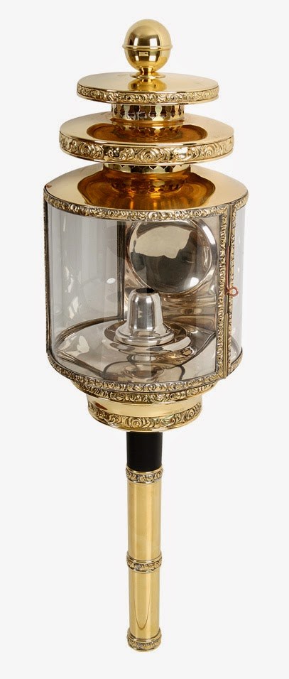 Lampa do powozu konnego z mosiężnych elementów wyoblanych — wyoblanie + montaż lampy, mosiądz, Rosik™ Sp. z o.o.